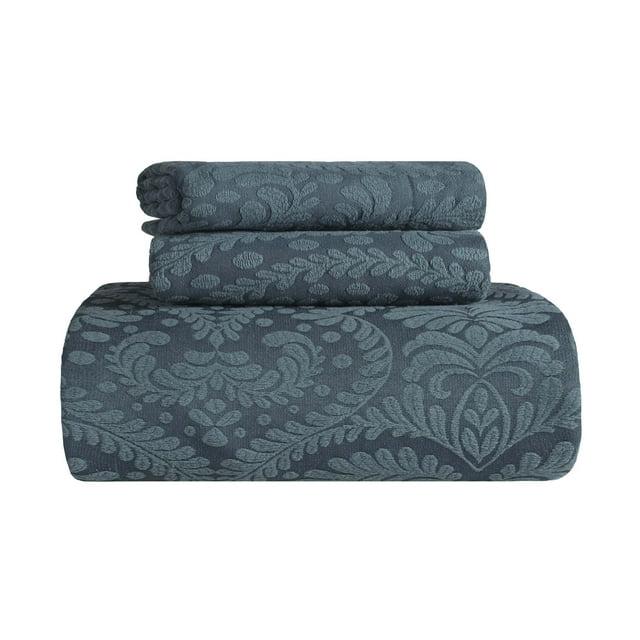 Superior Aspen Floral Scalloped Edge Cotton Blend Coverlet / Bedspread Set