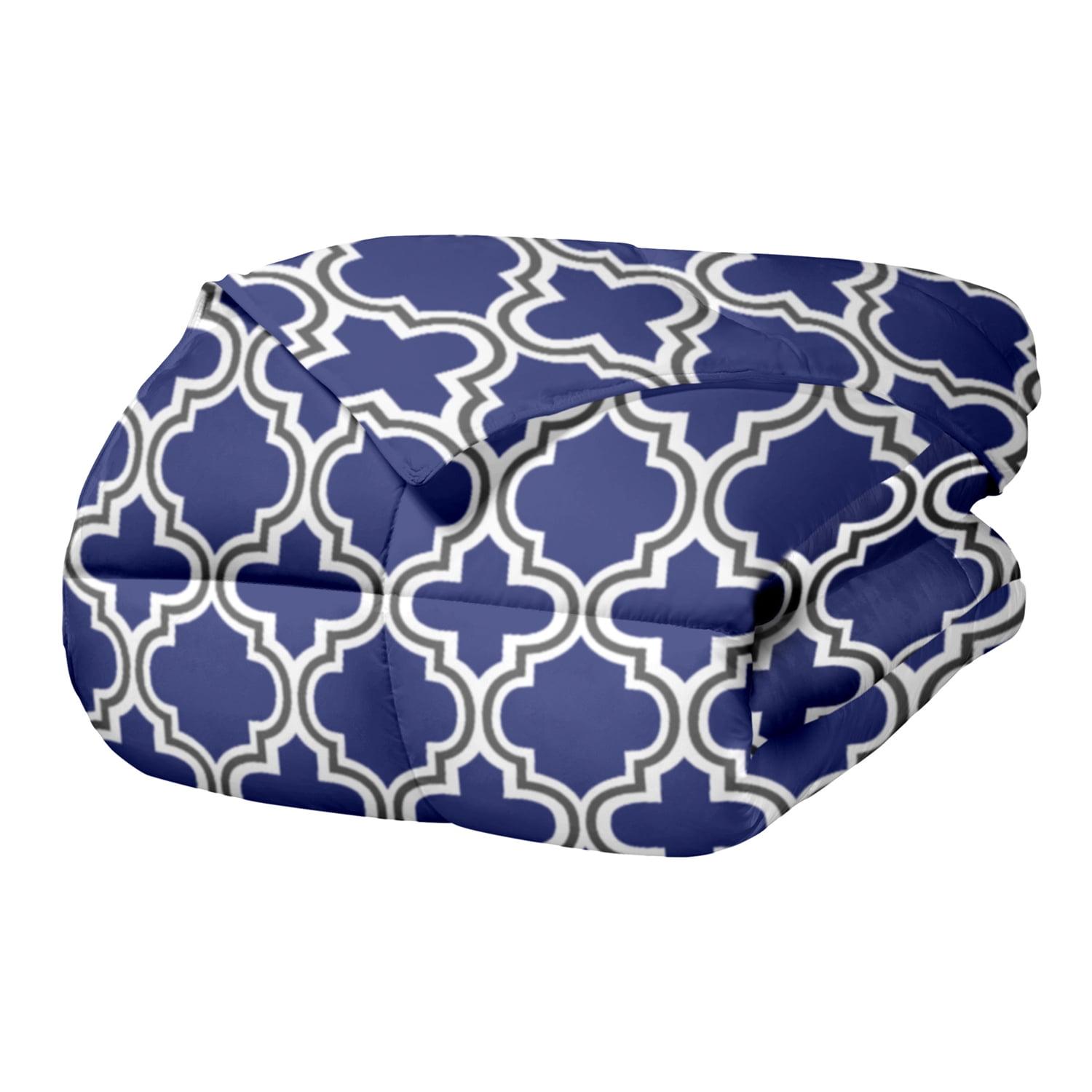 Superior 3 Piece Down Alternative Comforter Set, Twin/Twin XL, Navy Blue