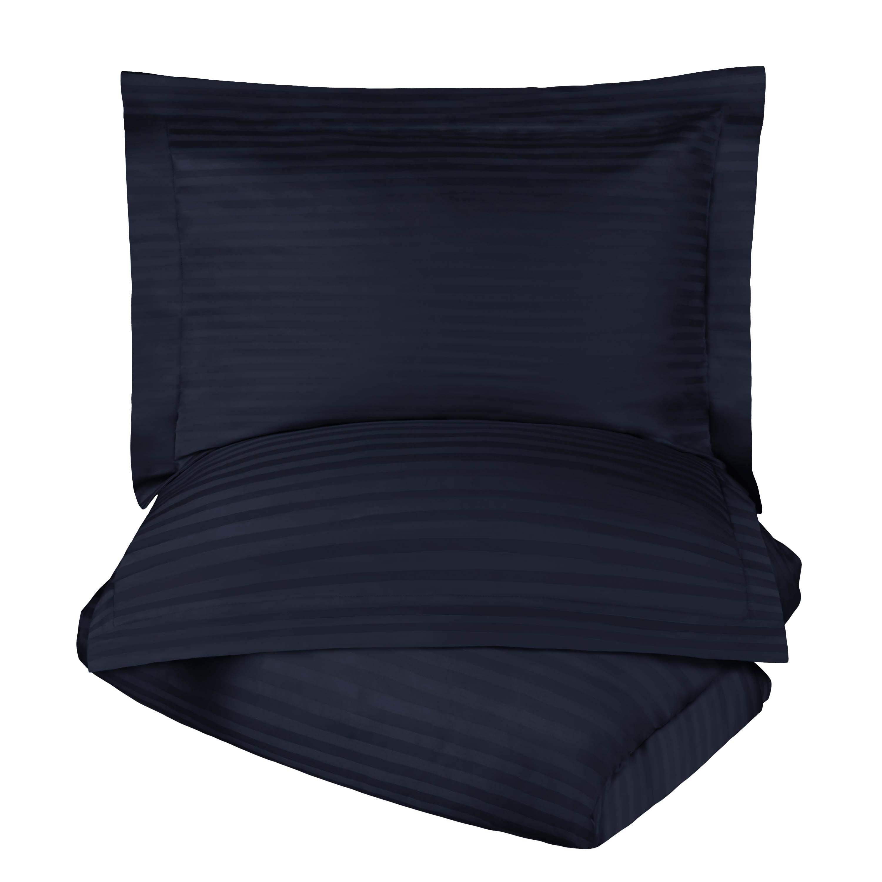 Superior 300 Thread Count Duvet Cover Set, Navy Blue, King/ California King
