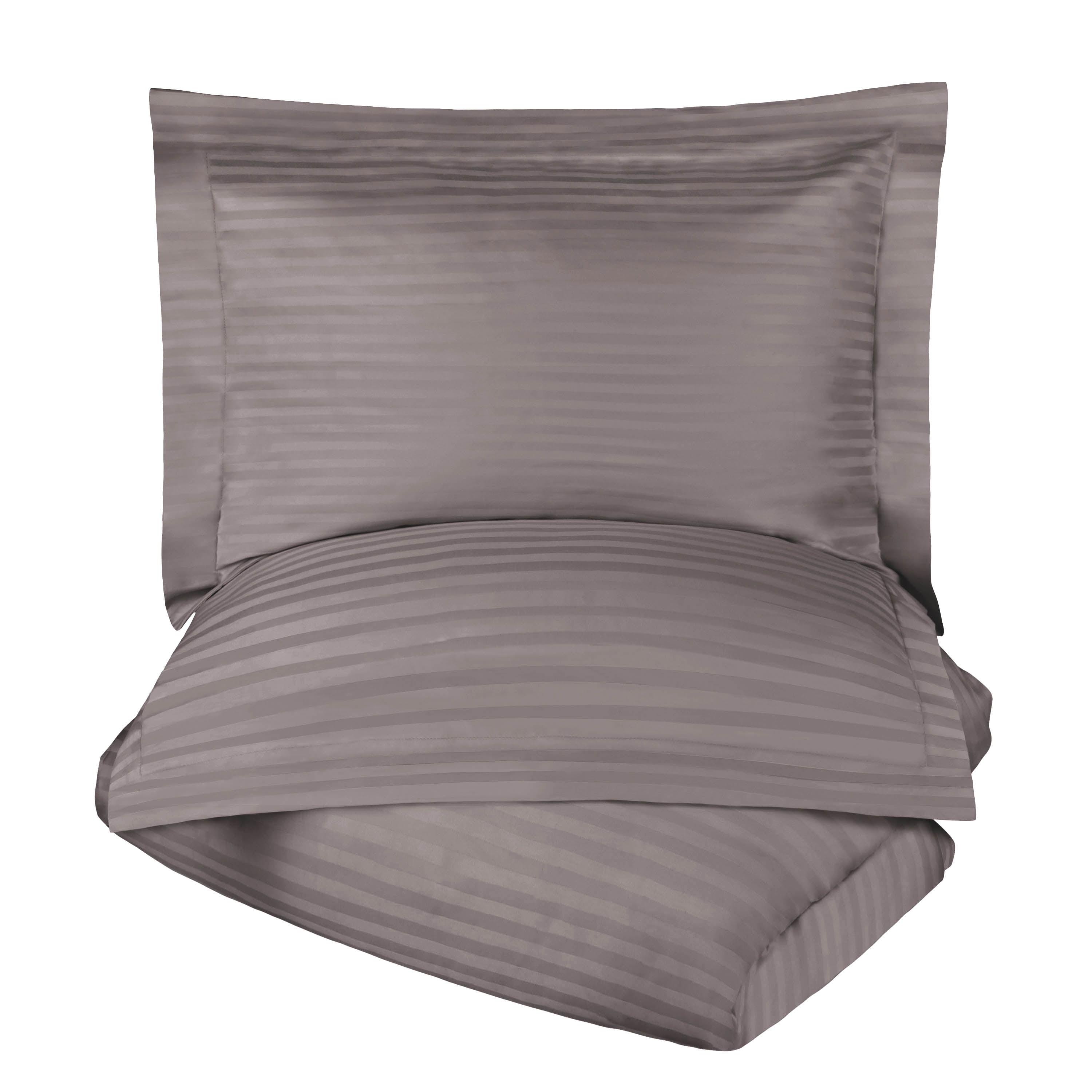 100% Egyptian-Quality Cotton Traditional Sateen Striped Luxor Treasures Duvet Cover Set