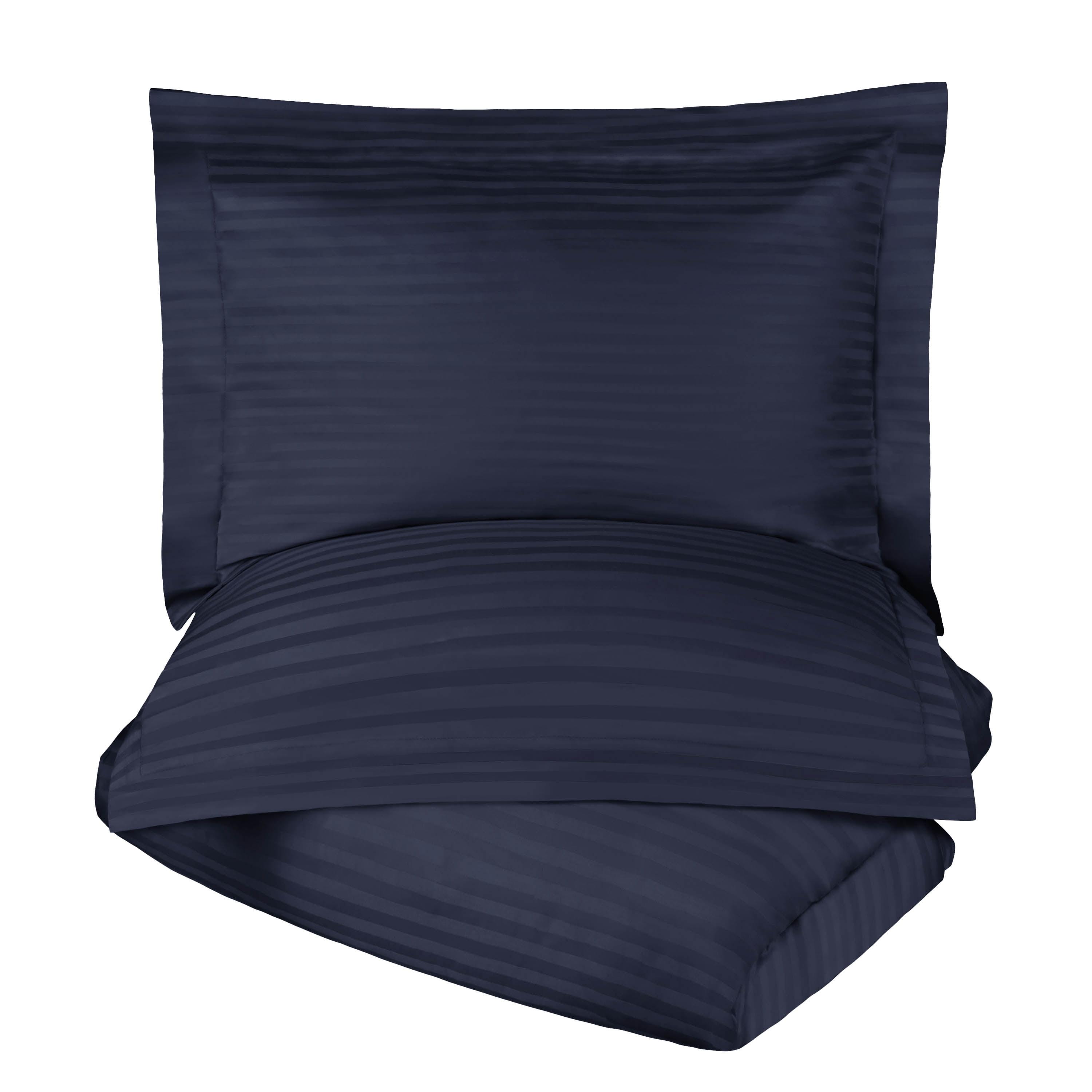 100% Egyptian-Quality Cotton Traditional Sateen Striped Luxor Treasures Duvet Cover Set