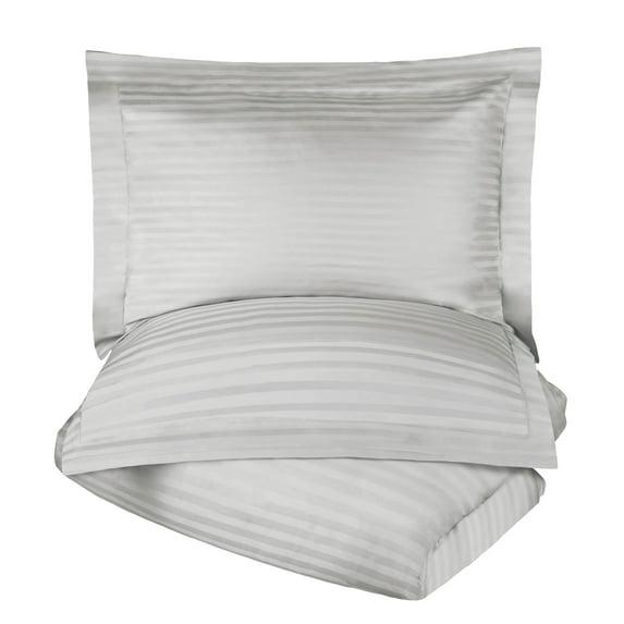 100% Egyptian-Quality Cotton Traditional Sateen Striped Luxor Treasures Duvet Cover Set