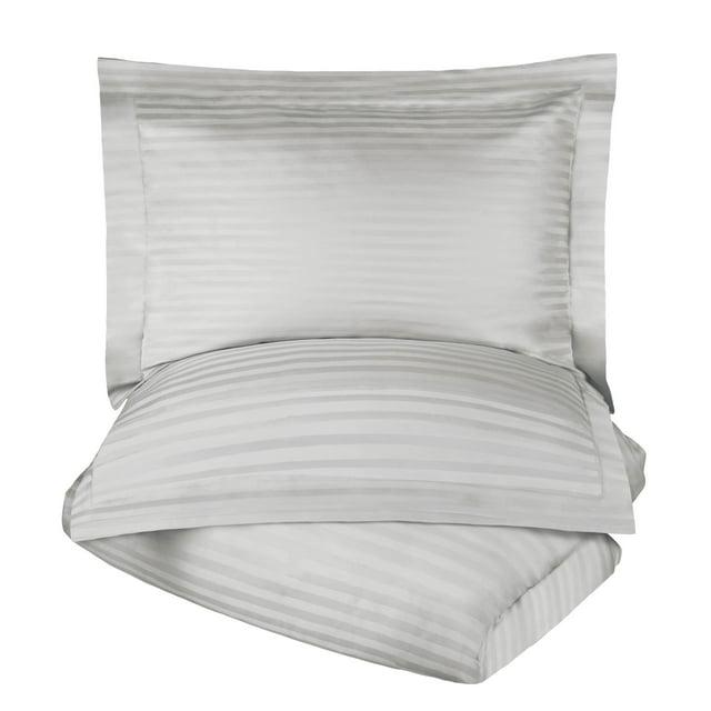 100% Egyptian-Quality Cotton Traditional Sateen Striped Luxor Treasures Duvet Cover Set