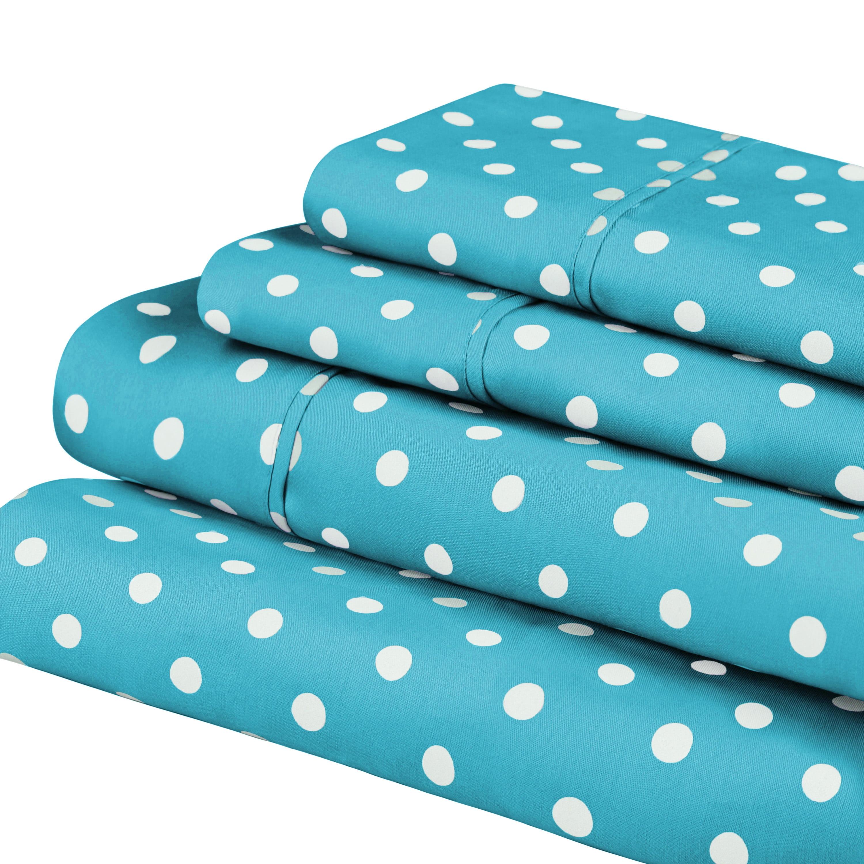 Impressions Polka Dots 600 TC Cotton Poly Blend Deep Pocket Bed Sheet Set