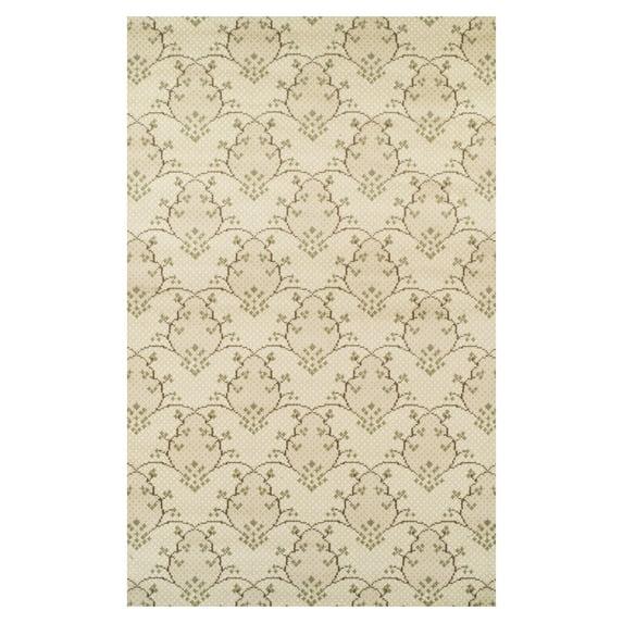 Superior Aberdeen Floral Farmhouse Indoor Area Rug, Beige, 4' x 6'