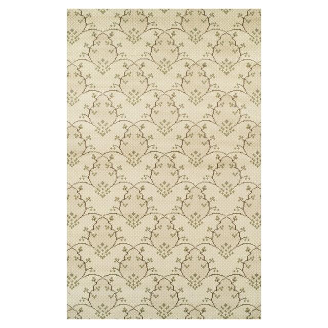 Superior Aberdeen Floral Farmhouse Indoor Area Rug, Beige, 4' x 6'