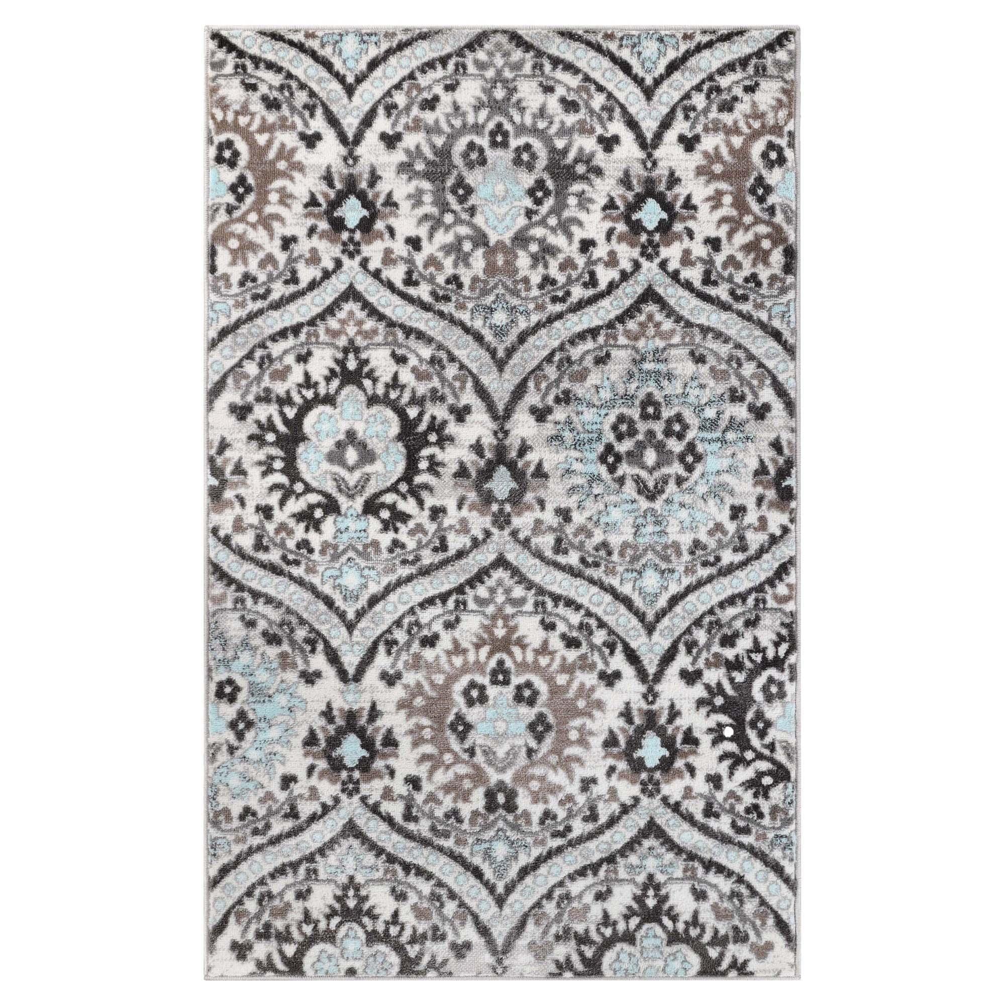 Vintage Floral Damask Indoor Area Rug by Blue Nile Mills