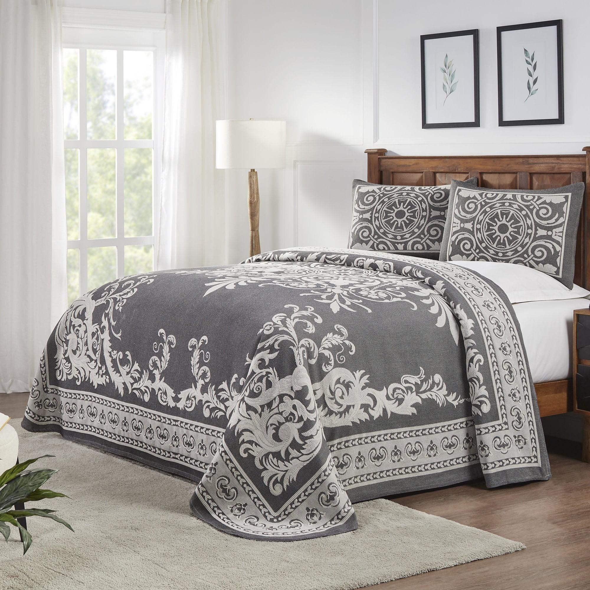 Superior Rio Lightweight Cotton Blend Woven Jacquard Traditional Medallion Bedspread/Coverlet Set