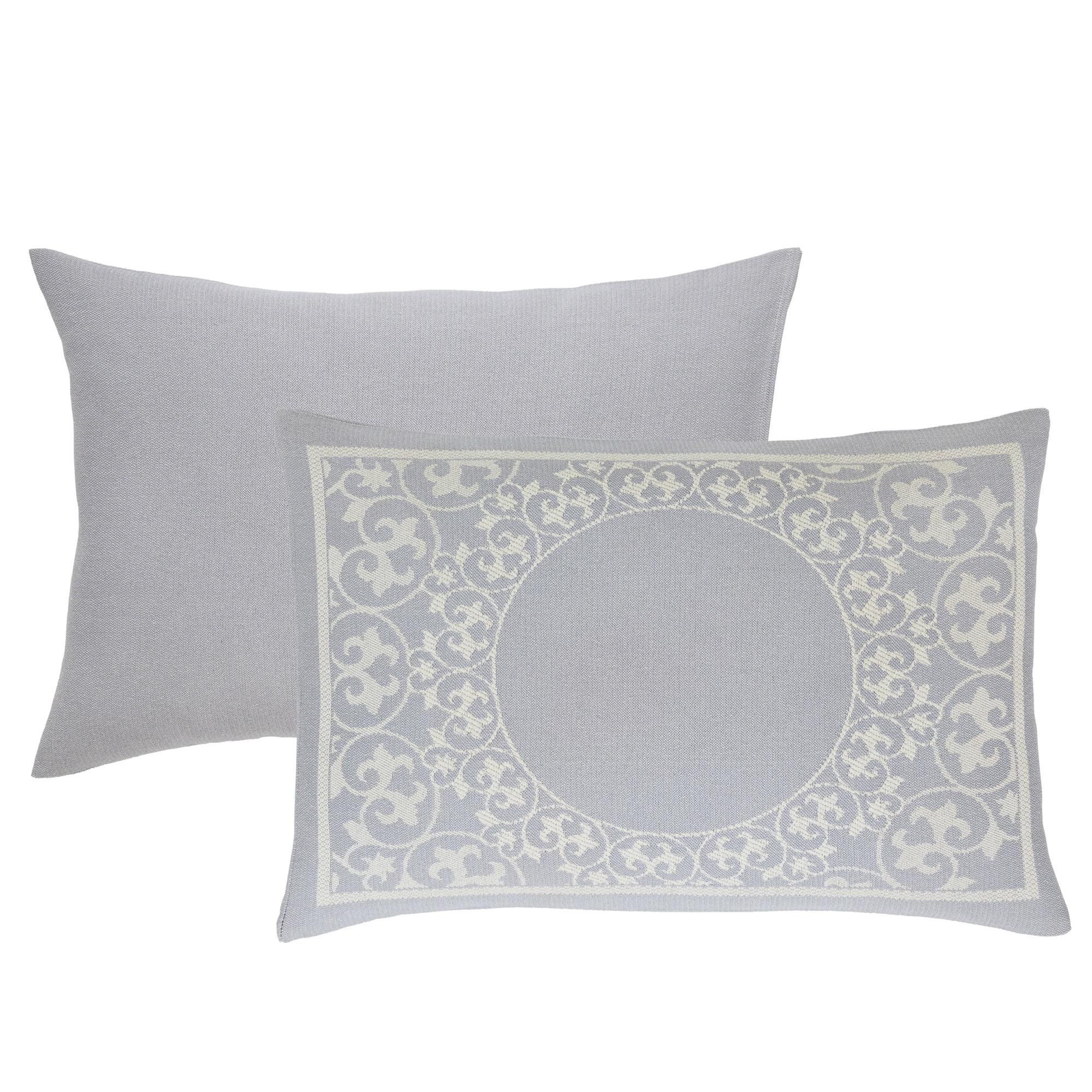 Slate Blue King Size Cotton-Polyester Jacquard Bedspread Set