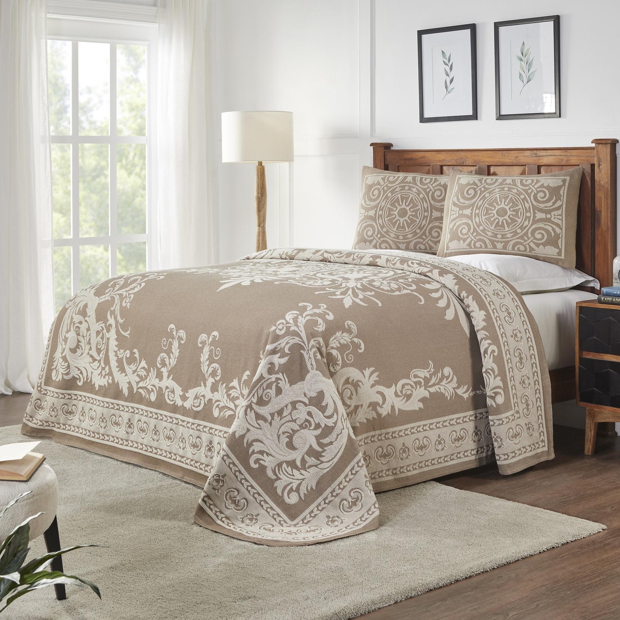 Superior Rio Lightweight Cotton Blend Woven Jacquard Traditional Medallion Bedspread/Coverlet Set