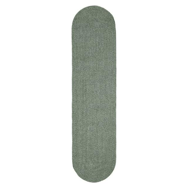 Superior Braided Indoor/ Outdoor Area Rug, 2' x 8' Oval, Lagoon Breeze