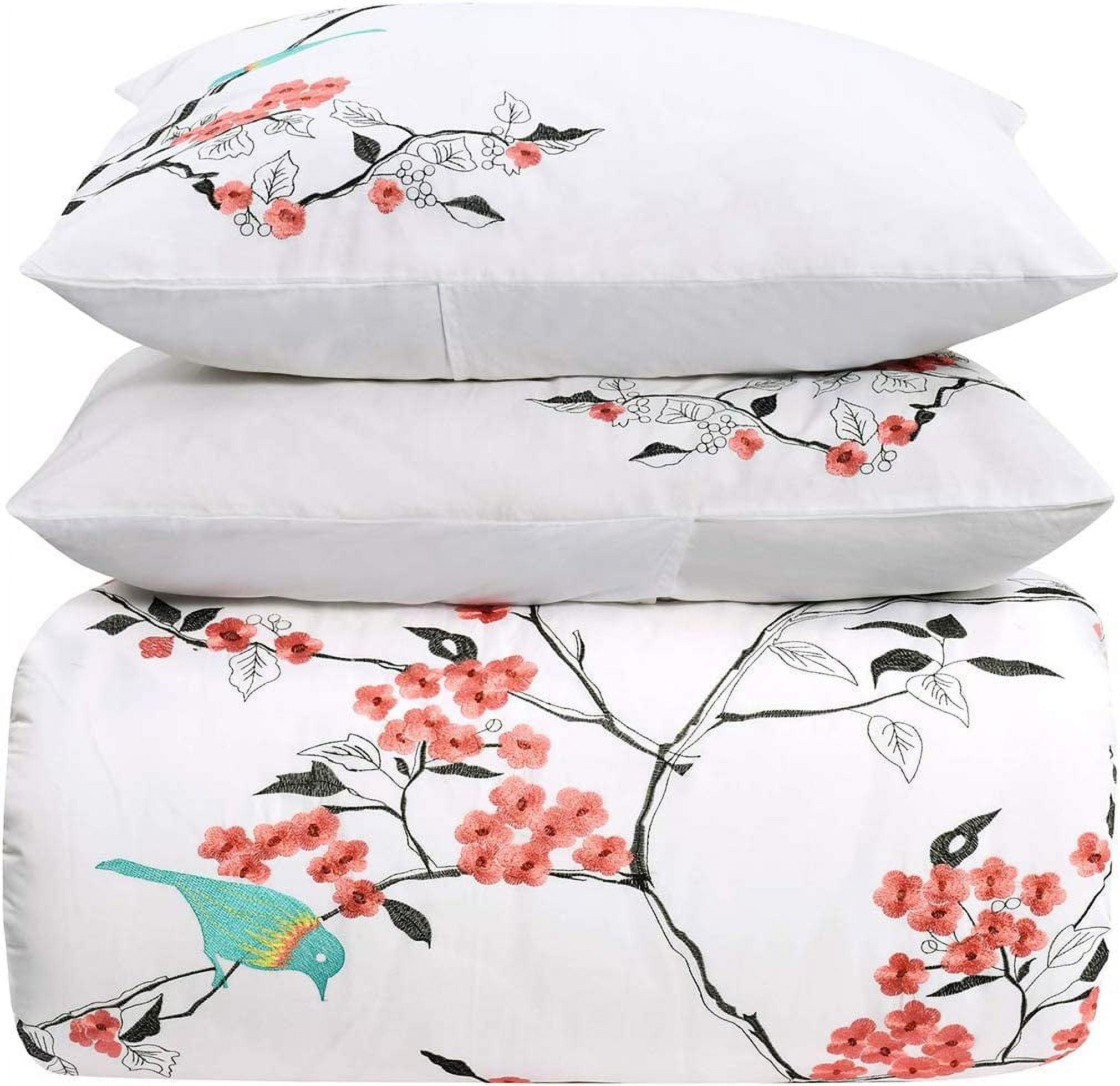 Superior Superior 100% Embroidery 3-Piece Cotton Duvet Cover Set