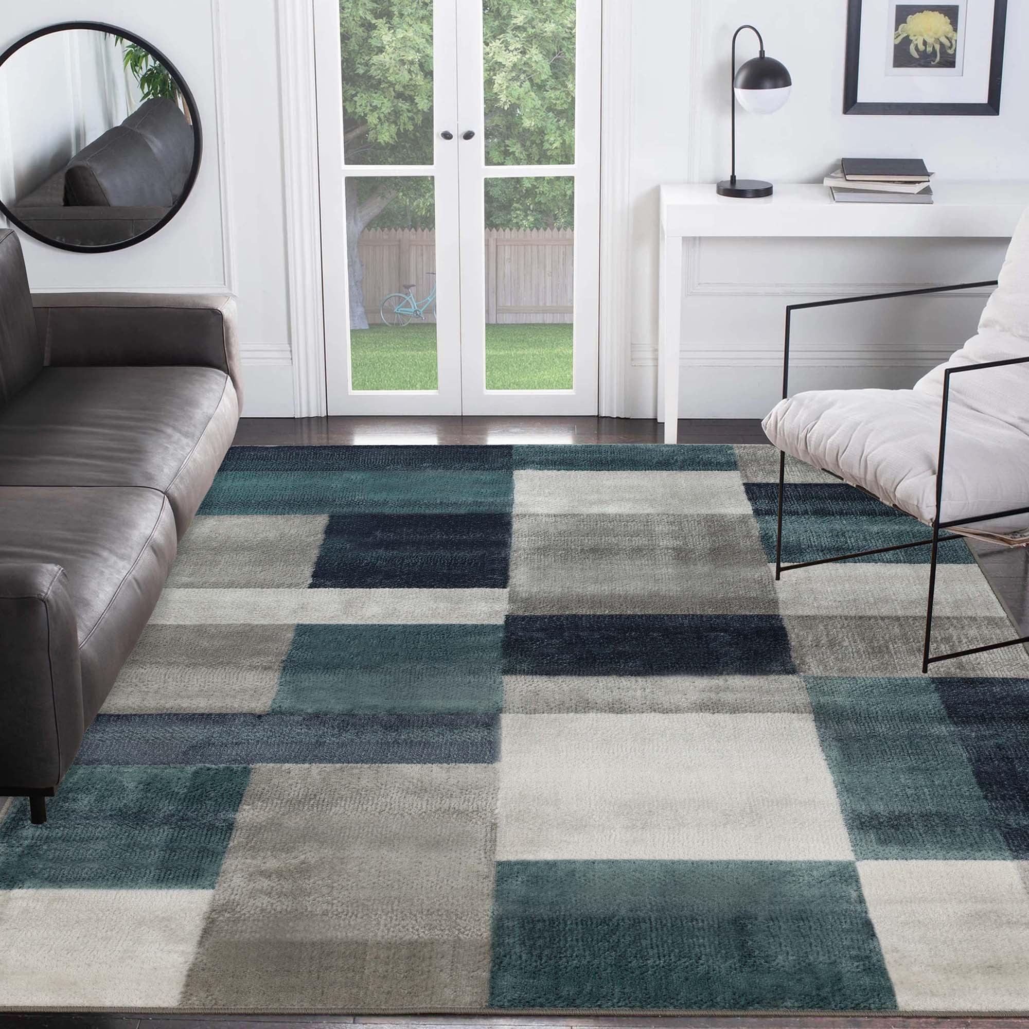 Rivulet Geometric Patchwork 4' x 6' Synthetic Area Rug