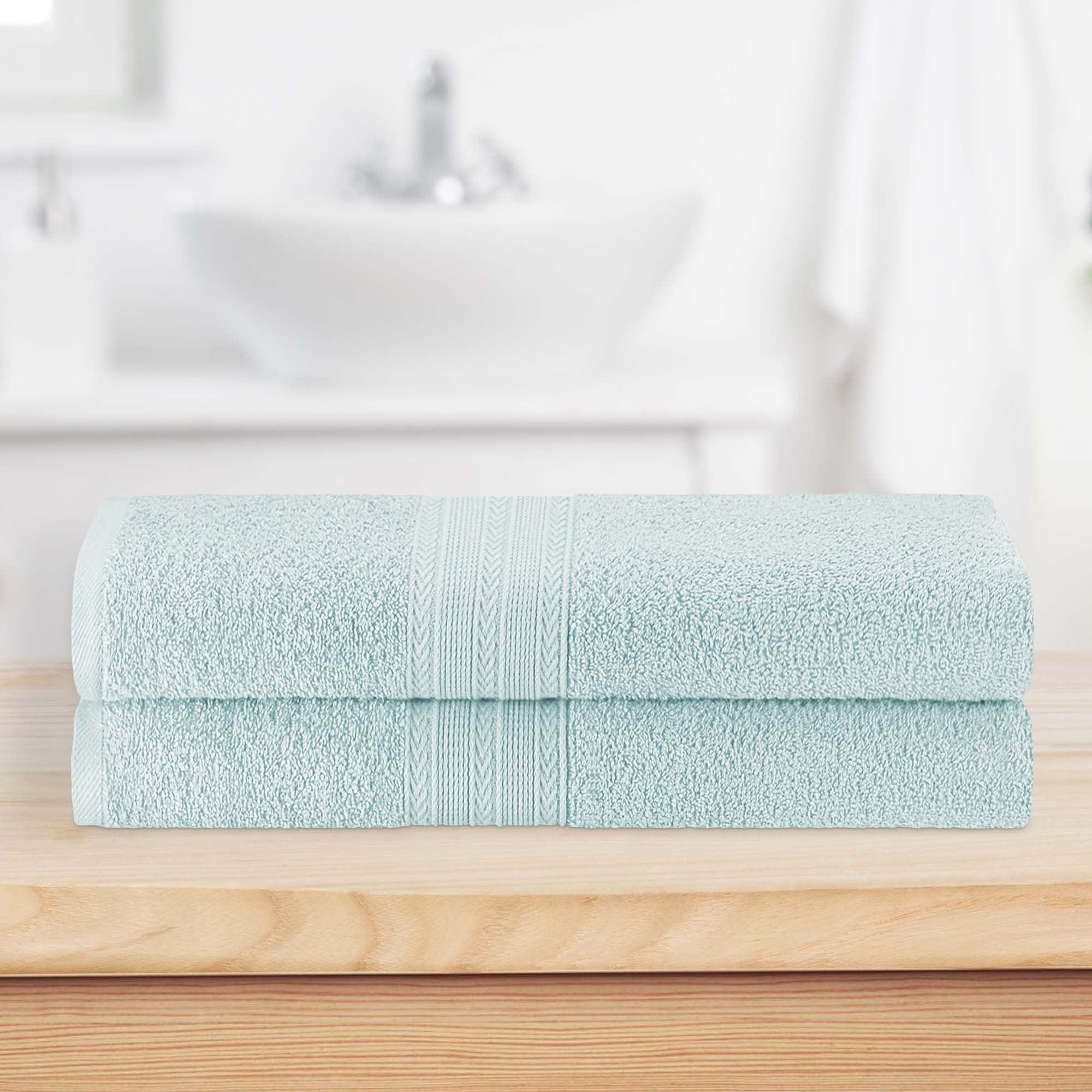 Aquamarine Oversized Cotton 2-Piece Bath Sheet Set