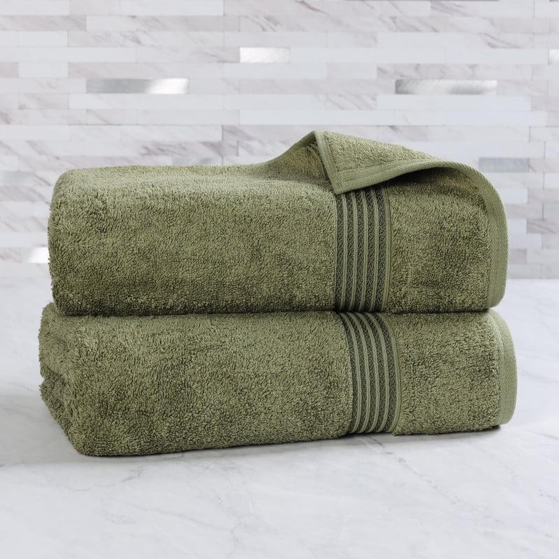 Superior Heritage Certified Egyptian Cotton Plush Absorbent Luxury Bath Towel (Set of 2)