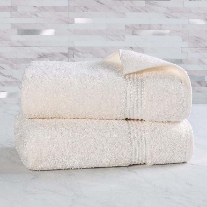 Superior Heritage Certified Egyptian Cotton Plush Absorbent Luxury Bath Towel (Set of 2)