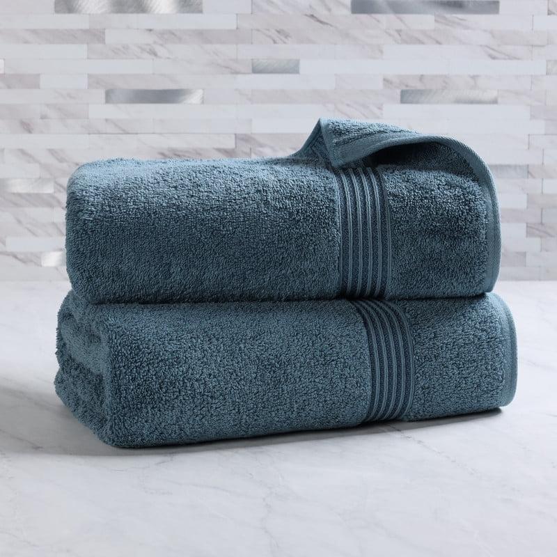 Superior Heritage Certified Egyptian Cotton Plush Absorbent Luxury Bath Towel (Set of 2)