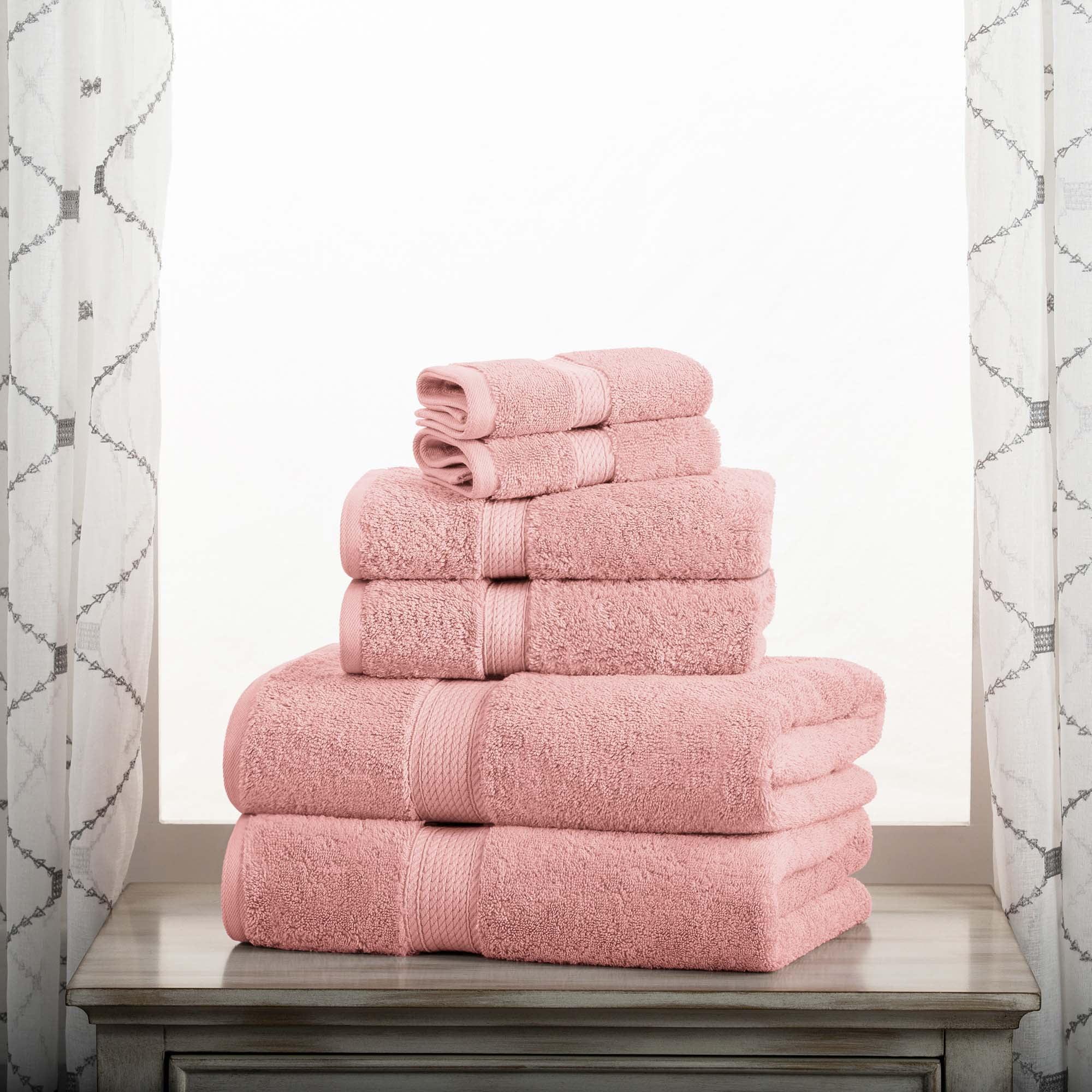 Tea Rose Egyptian Cotton 6-Piece Towel Set