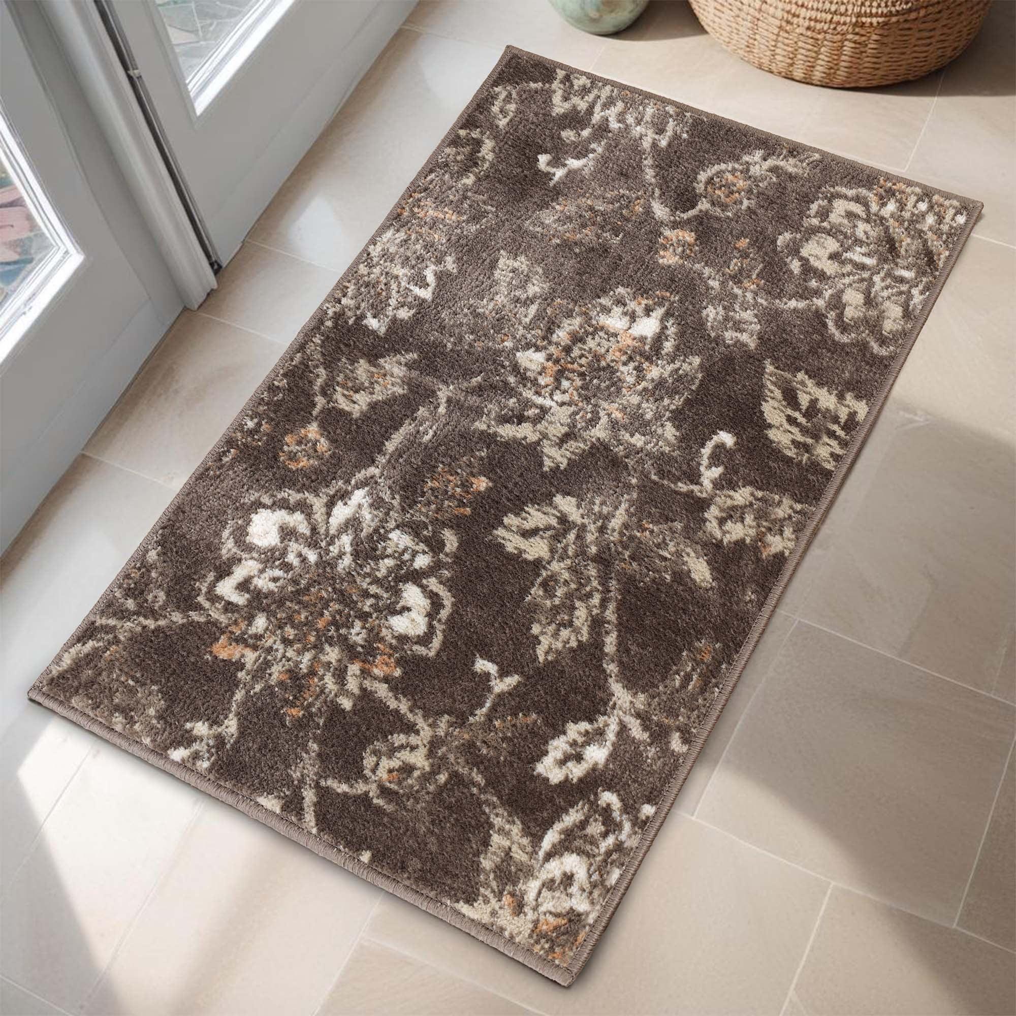 Superior Jacobean Floral Indoor Area Rug, 3' x 5', Taupe