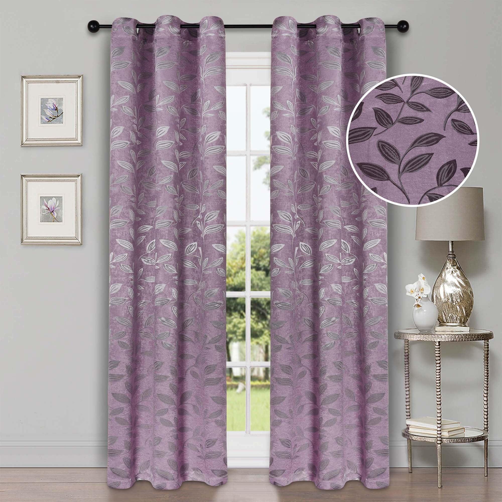 Wisteria Polyester Blackout Grommet Curtain Panels, 42" x 108"