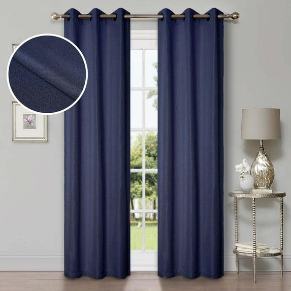 Gracie Oaks Evayah Modern Linen Inspired Classic Solid Room Darkening Curtain Panel (Set of 2)
