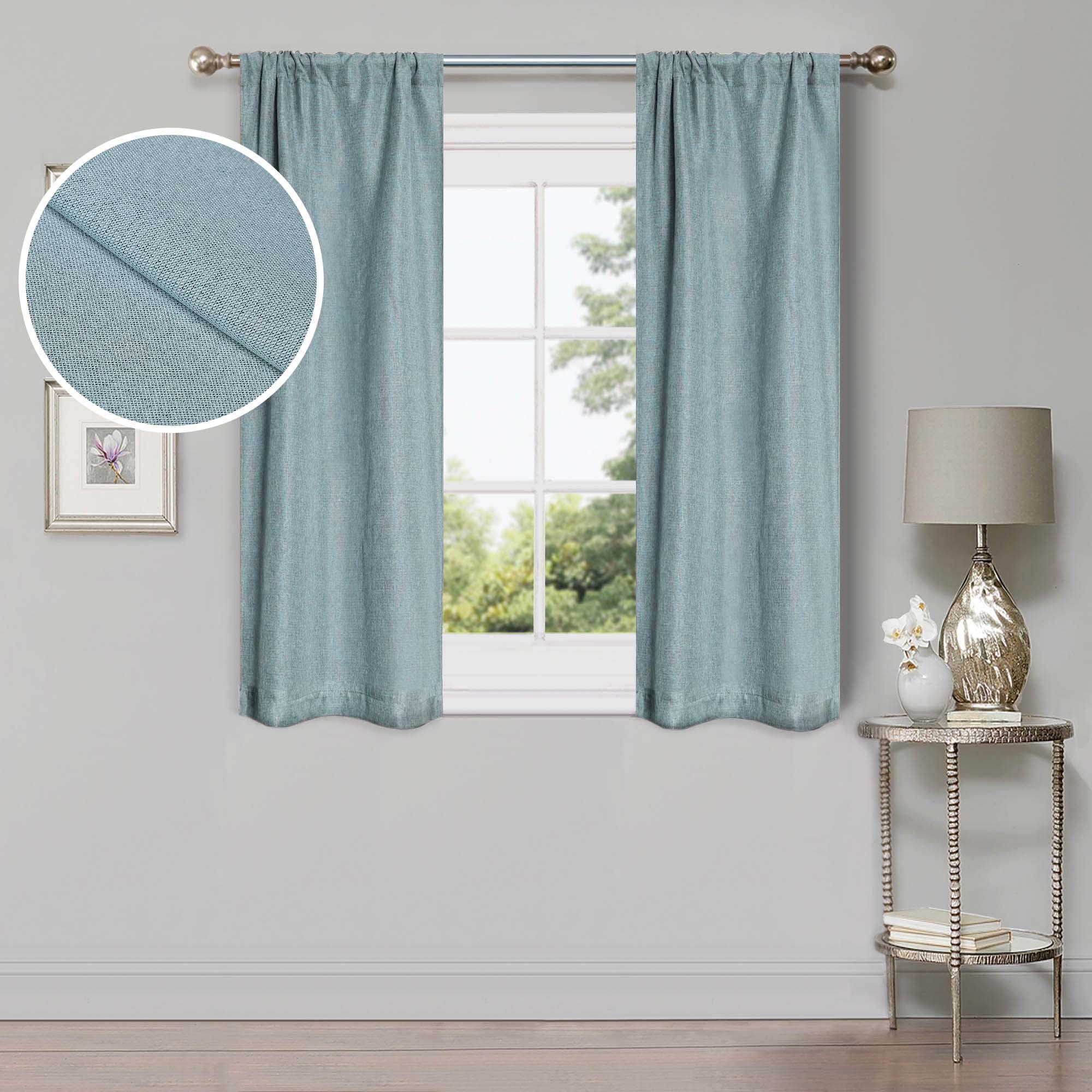 Gracie Oaks Evayah Modern Linen Inspired Classic Solid Room Darkening Curtain Panel (Set of 2)