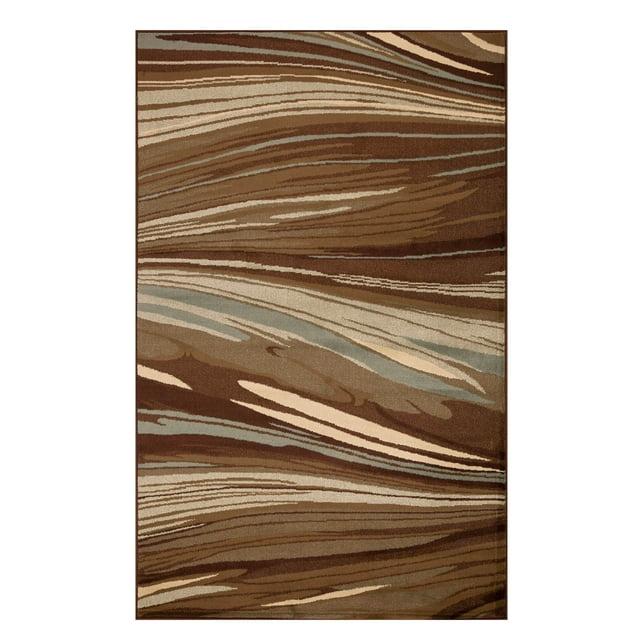 Superior Modern, Contemporary, Transitional Multi-Colored Wavy Line Area Rug, 8' x 10'