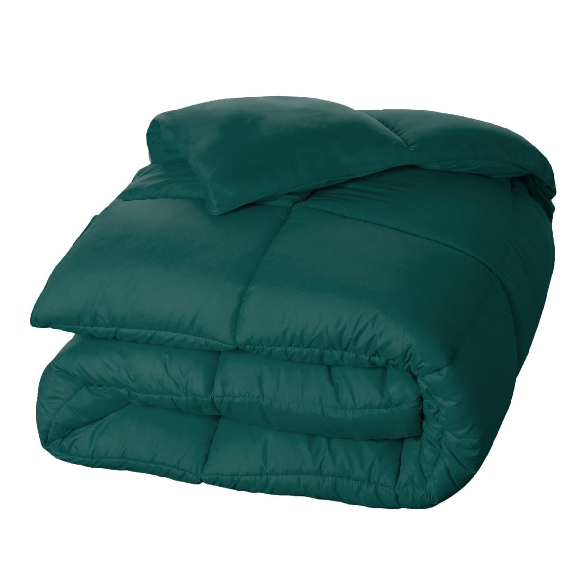 Superior Solid Comforter Down Alternative Bedding, Twin, Hunter Green