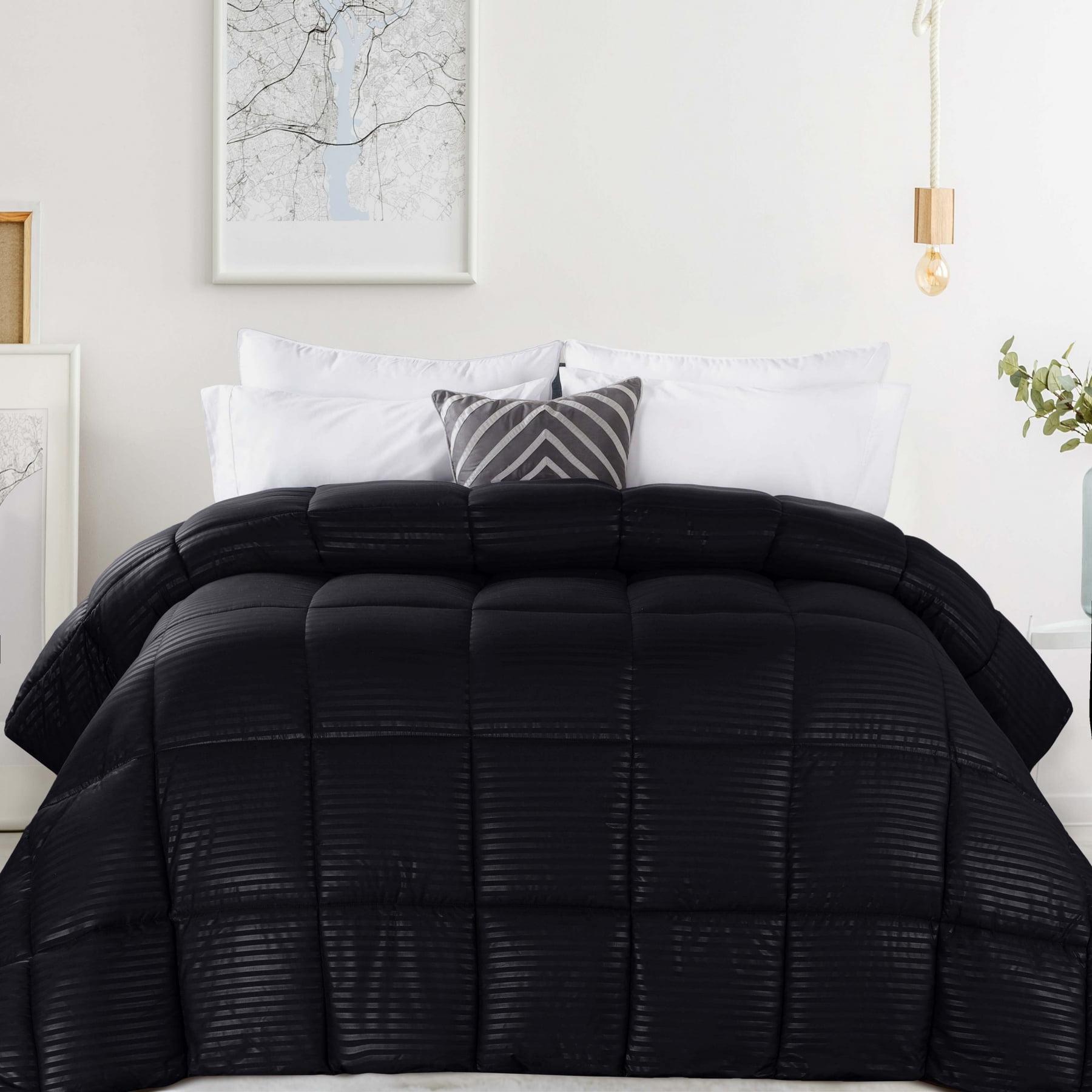 Superior Striped Down Alternative Comforter, Twin/ Twin XL, Black