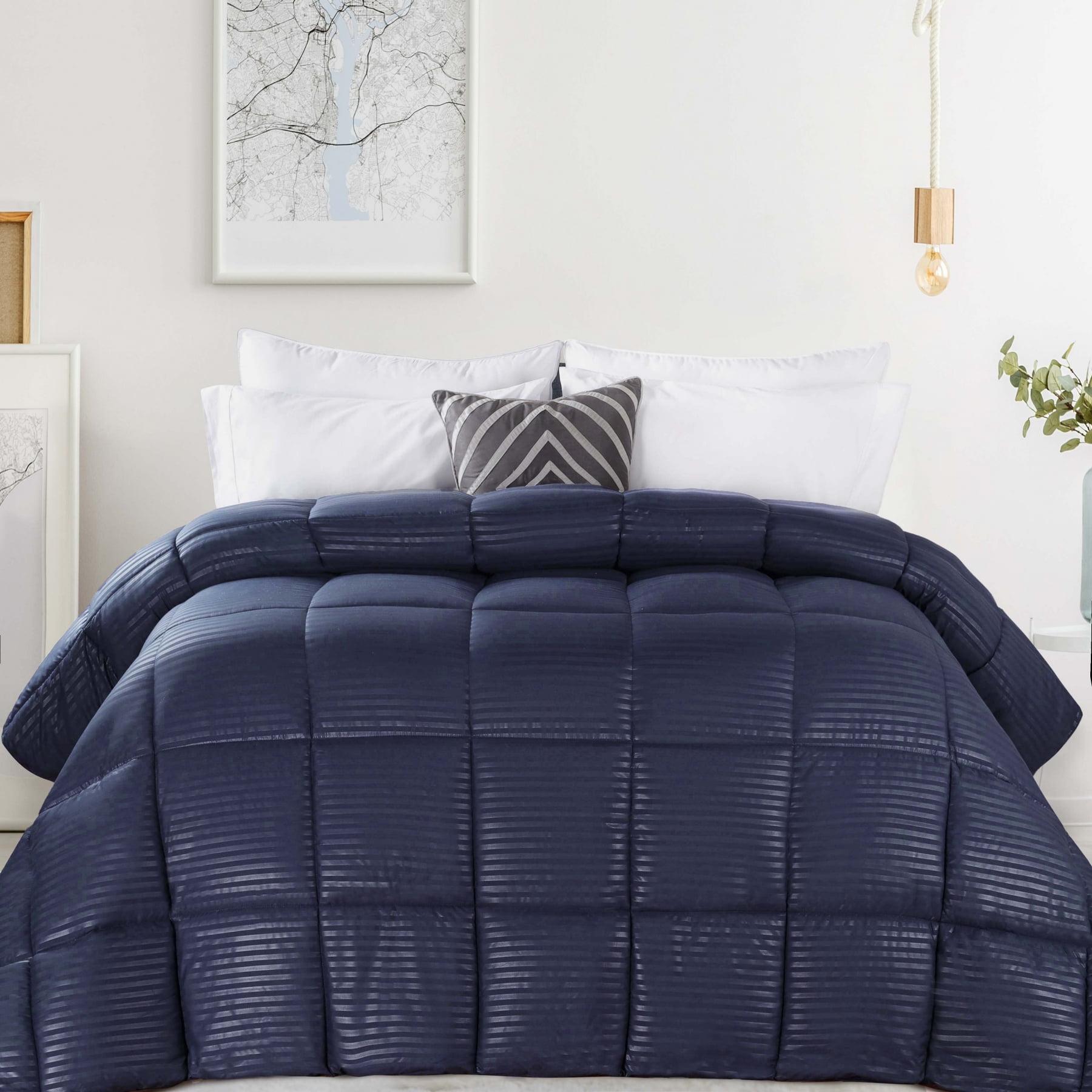 Superior Striped Down Alternative Comforter, Twin/ Twin XL, Navy Blue