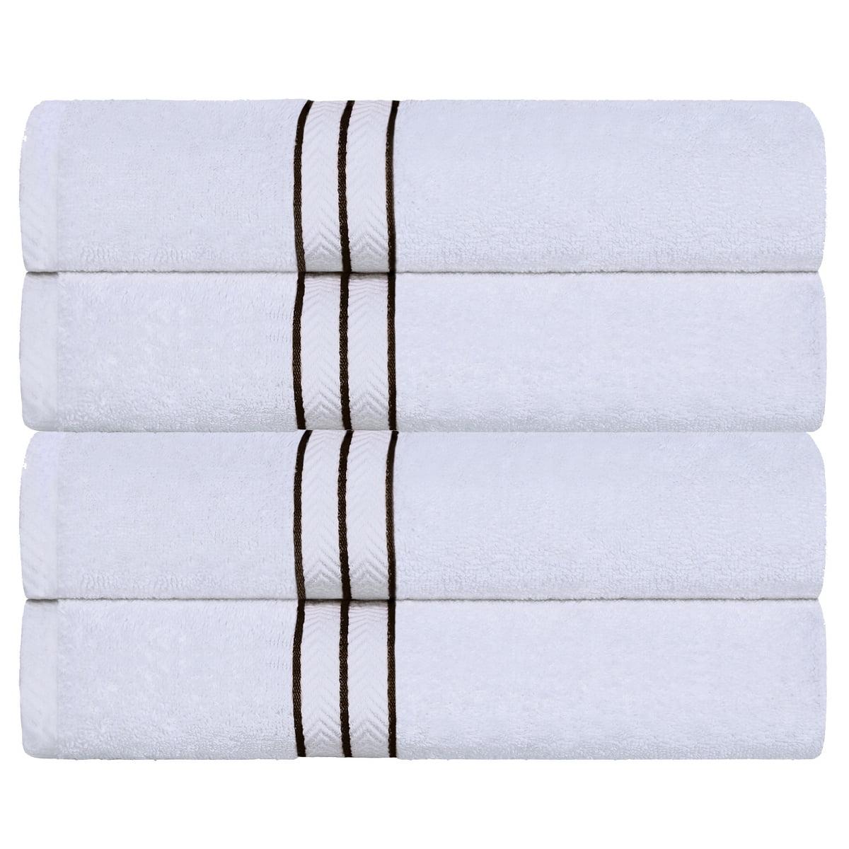 Superior Turkish Cotton Ultra-Plush Bath Towel Set of 4, Chocolate