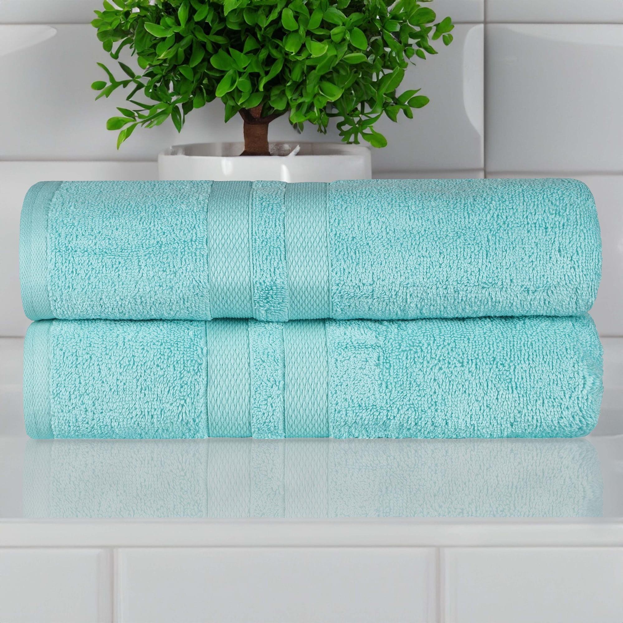 Cyan Ultra-Soft Cotton 2-Piece Bath Towel Set