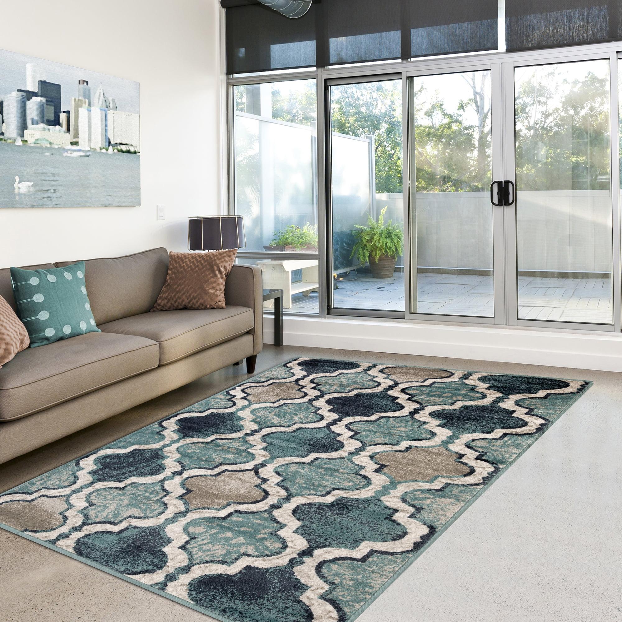 Contemporary Trellis Geometric Indoor Area Rug by Blue Nile Mills.