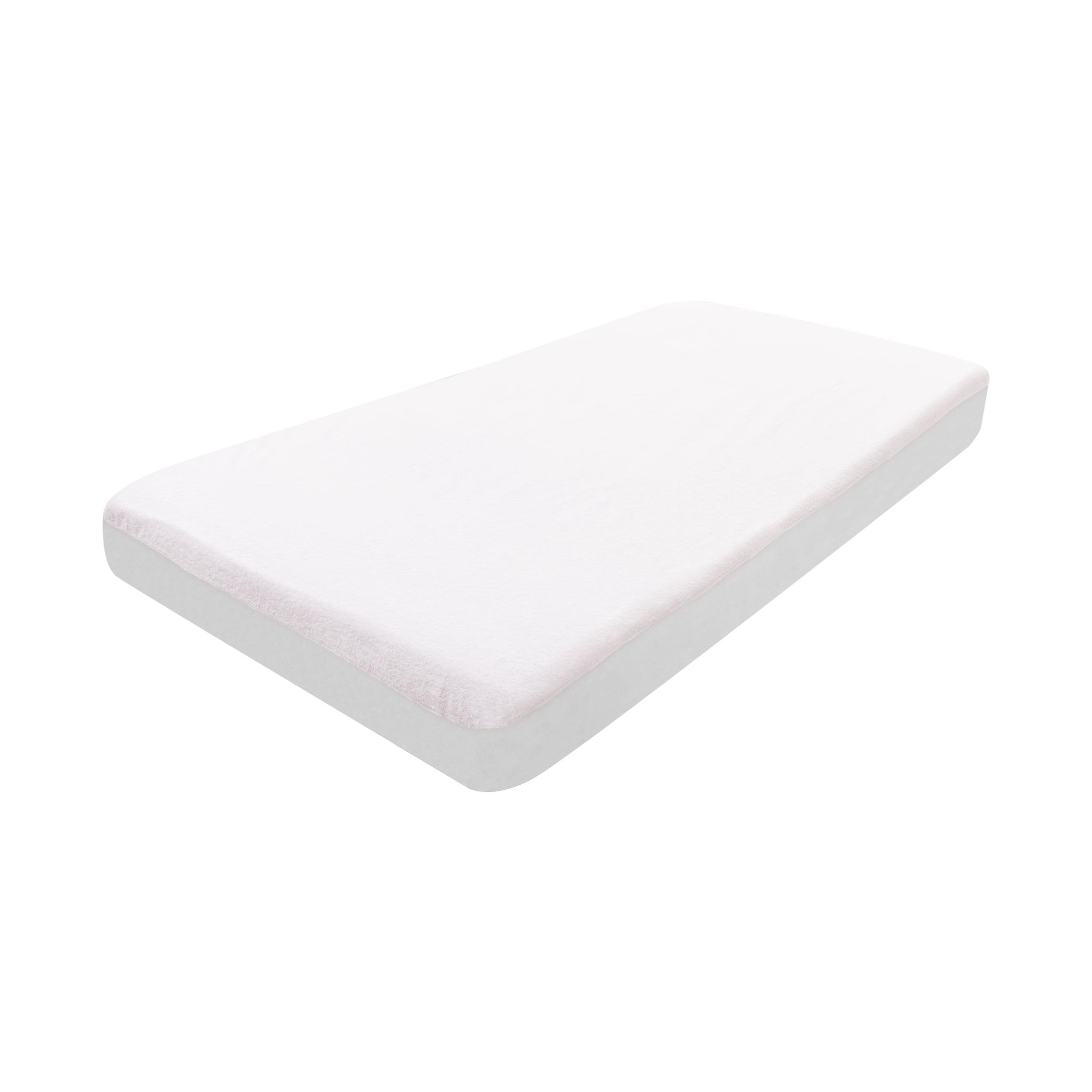Superior Waterproof Cotton Mattress Protector, Crib, White
