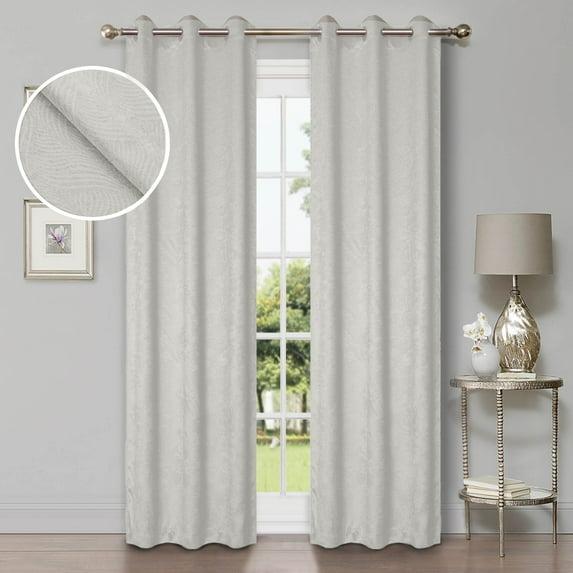 Superior Waverly Blackout Curtains, Rod Pocket, Set of 2, 42" x 63", Ivory