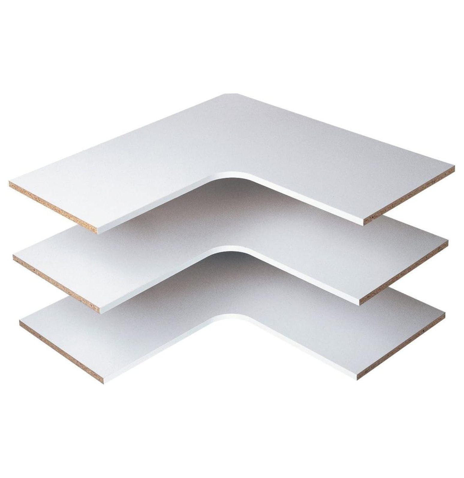 WIixle Corner Shelves Closet Storage, 30"x30" - 3 Pack, White