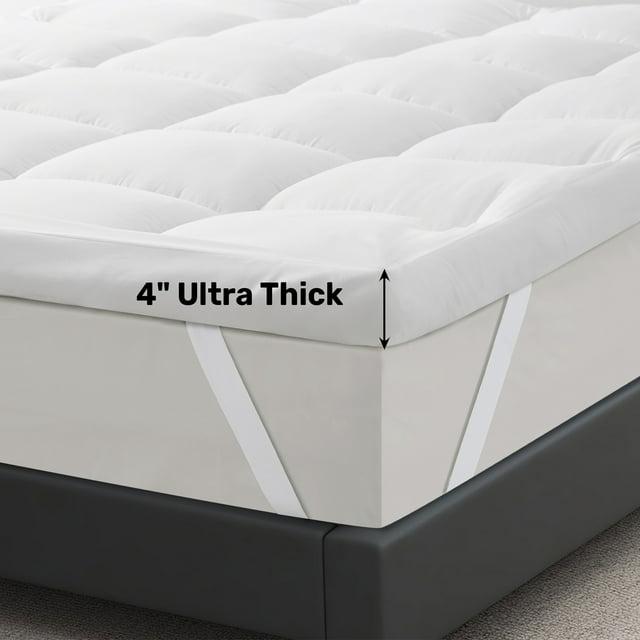 Peace Nest Ultra Loft 3" Mattress Topper, Plush Down Alternative Filling for Ultimate Comfort, White, Twin