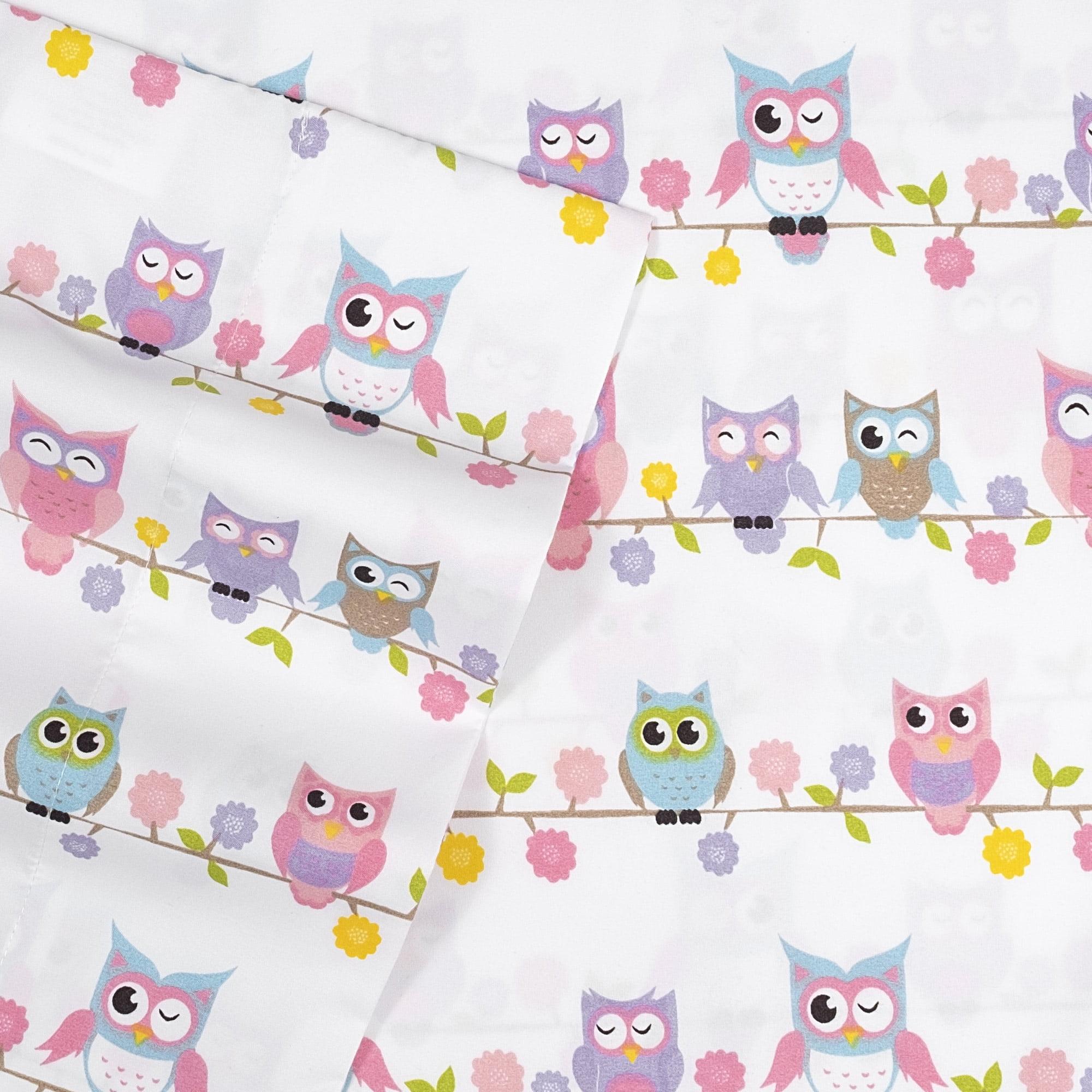 Colorful Owls Microfiber Kids' Sheet Set By Sweet Home Collection®