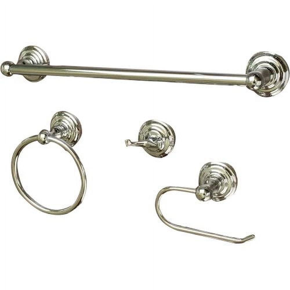 Boulder Polished Chrome 4-Piece Bathroom Hardware Set