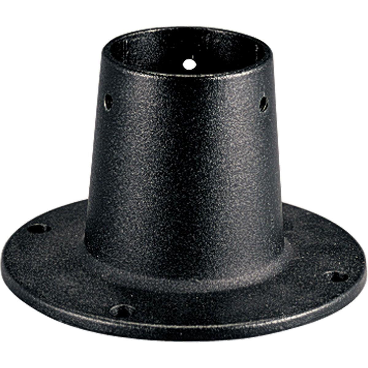 Progress Lighting P8748 Surface Mount Post Adapter For 3" Light Posts - Black