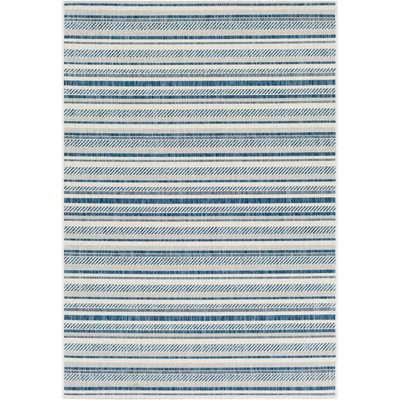 Surya Eagean EAG-2337 24 x 35" Rectangle Fabric Rug in Navy/Blue/White