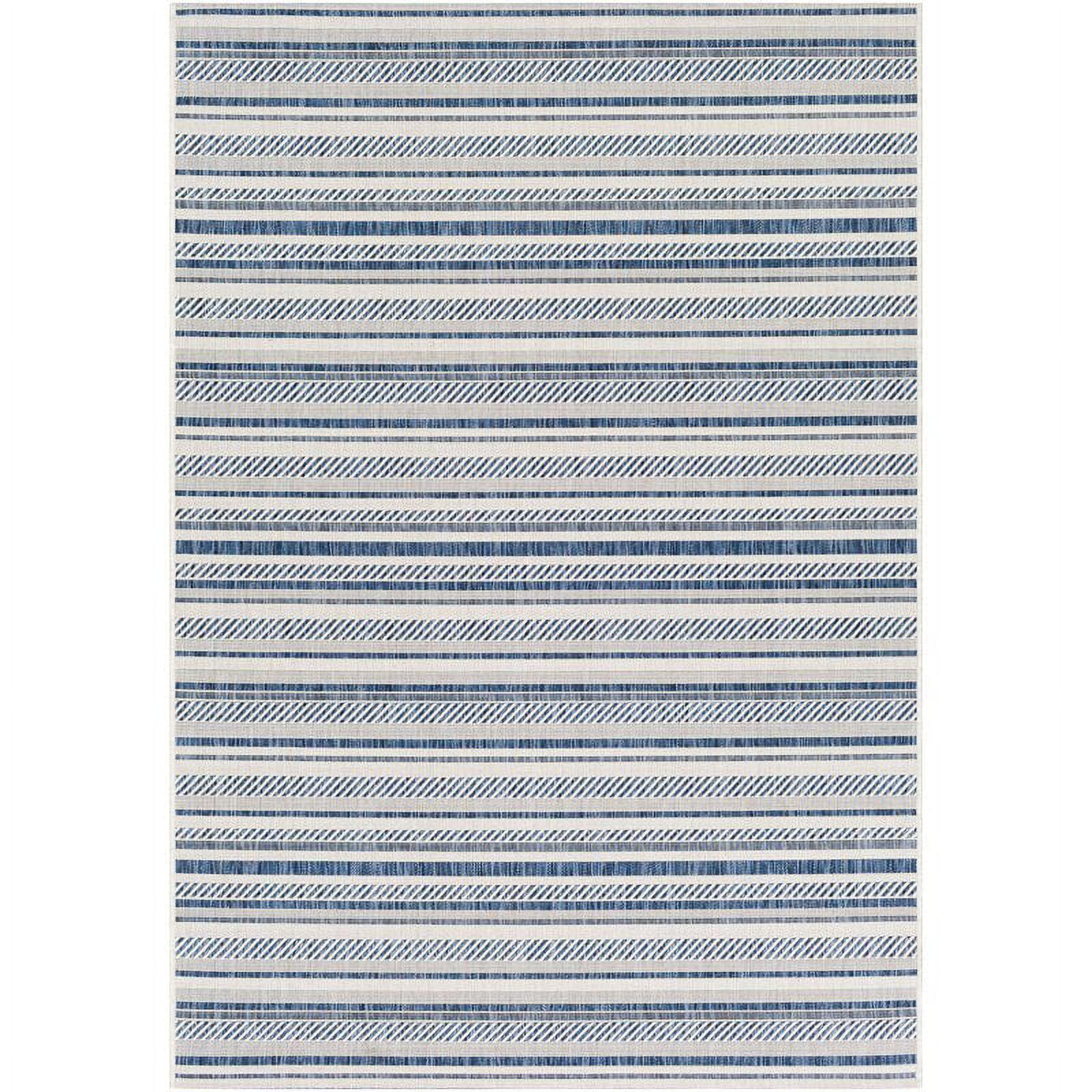 Surya Eagean EAG-2337 24 x 35" Rectangle Fabric Rug in Navy/Blue/White