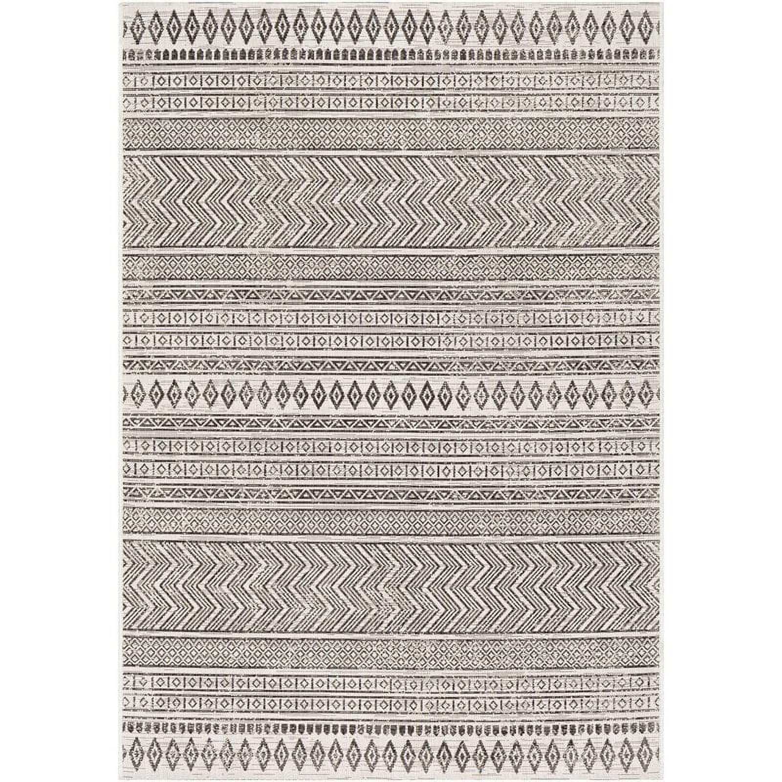 Surya Eagean EAG-2345 24 x 35" Rectangle Fabric Rug in Black and White