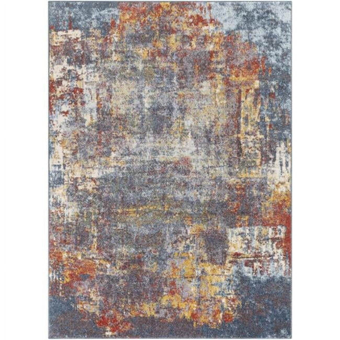 Livabliss 7'10"x10'3" Strata Modern Rugs Blue: Traditional Abstract Indoor Rectangle, Stain & Fade-Resistant