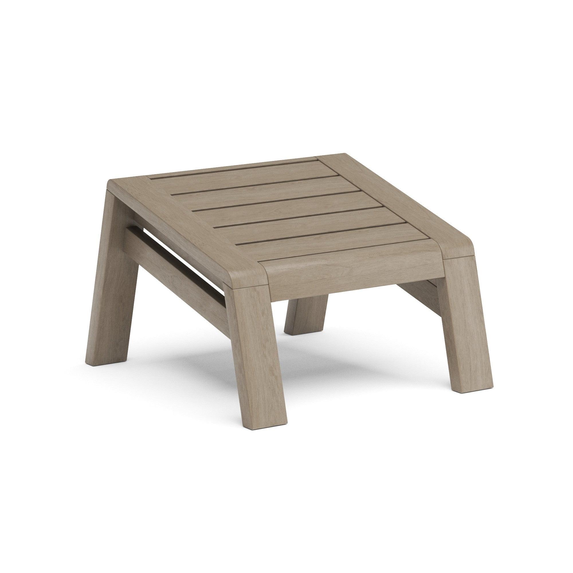 Sustain Gray Acacia Wood Outdoor Ottoman