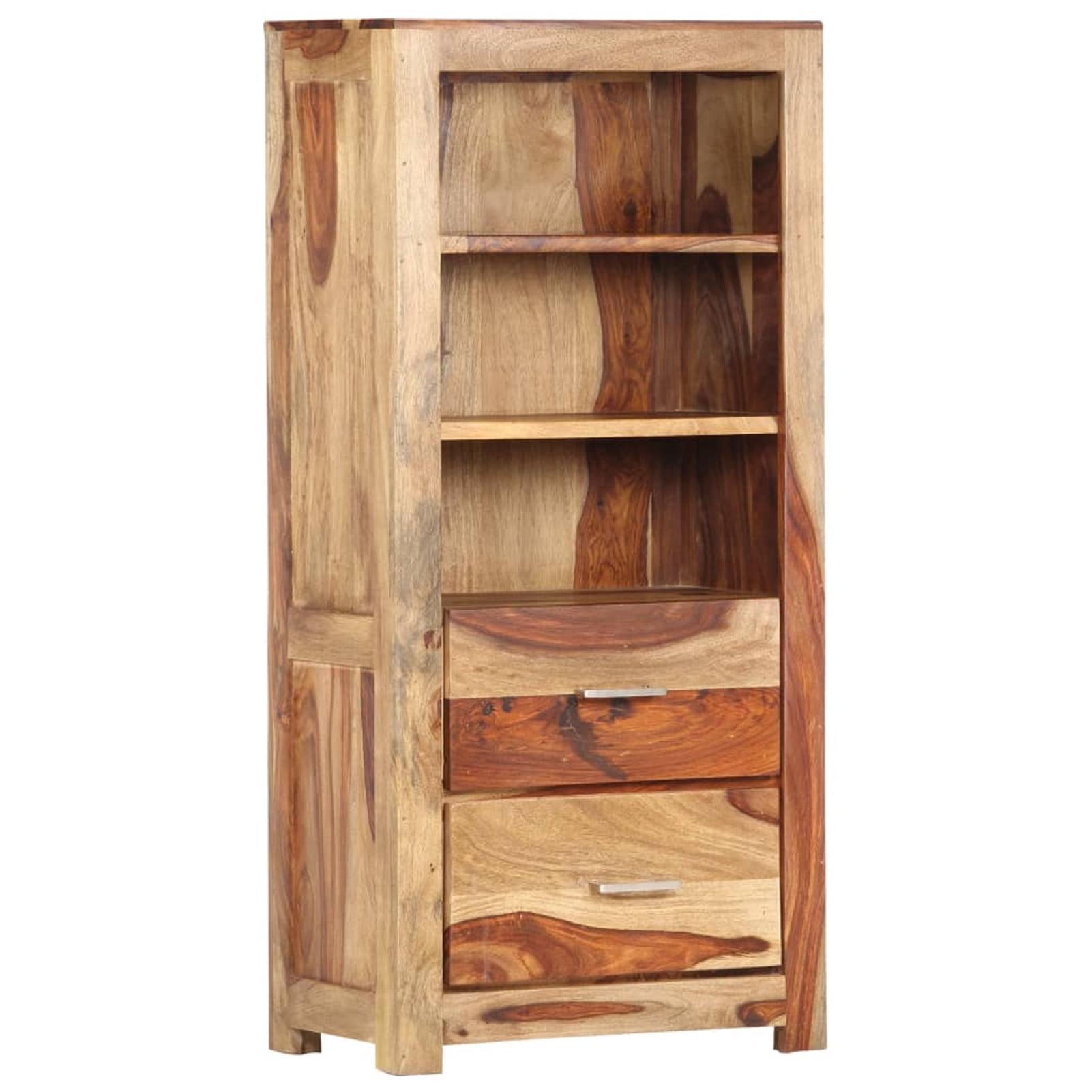 Rustic Sheesham Wood Highboard with Storage Compartments