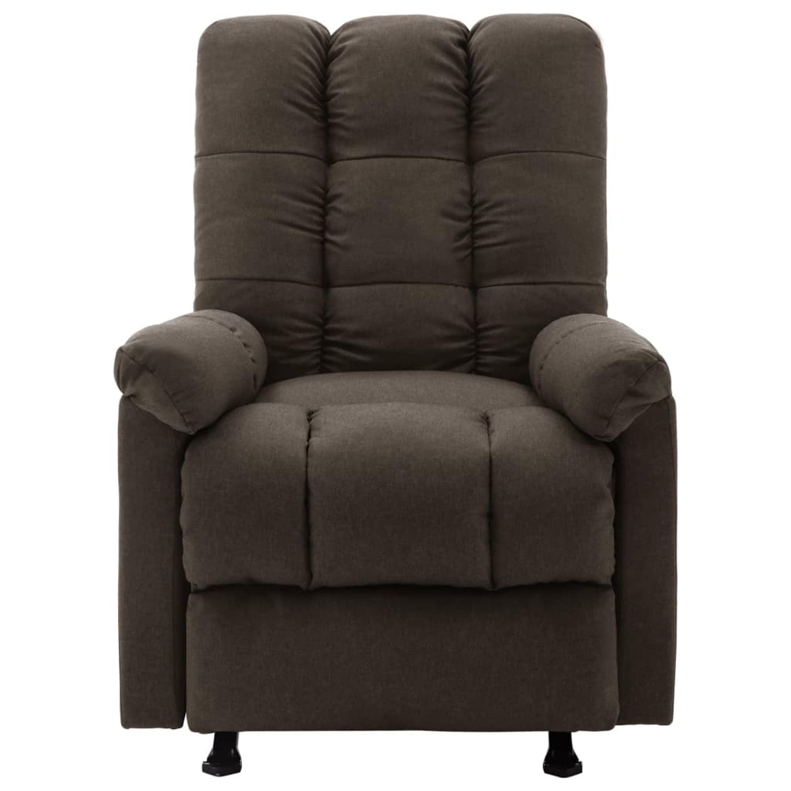 Dark Brown Swivel Recliner with Manufactured Wood Frame