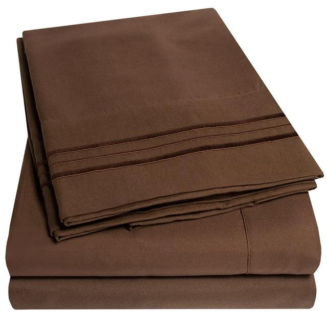 Sweet Home Collection Luxurious Classic Soft Solid 1800 Series Microfiber Sheet Set, Various Colors and Sizes