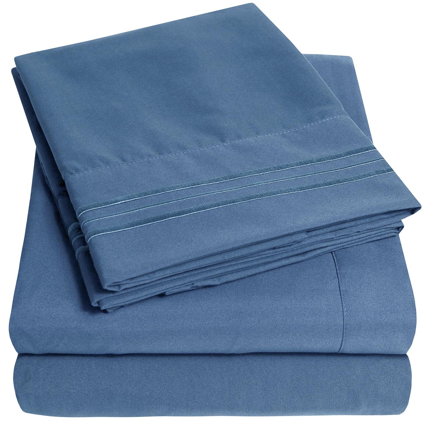 Full Size Denim Deep Pocket Microfiber Sheet Set