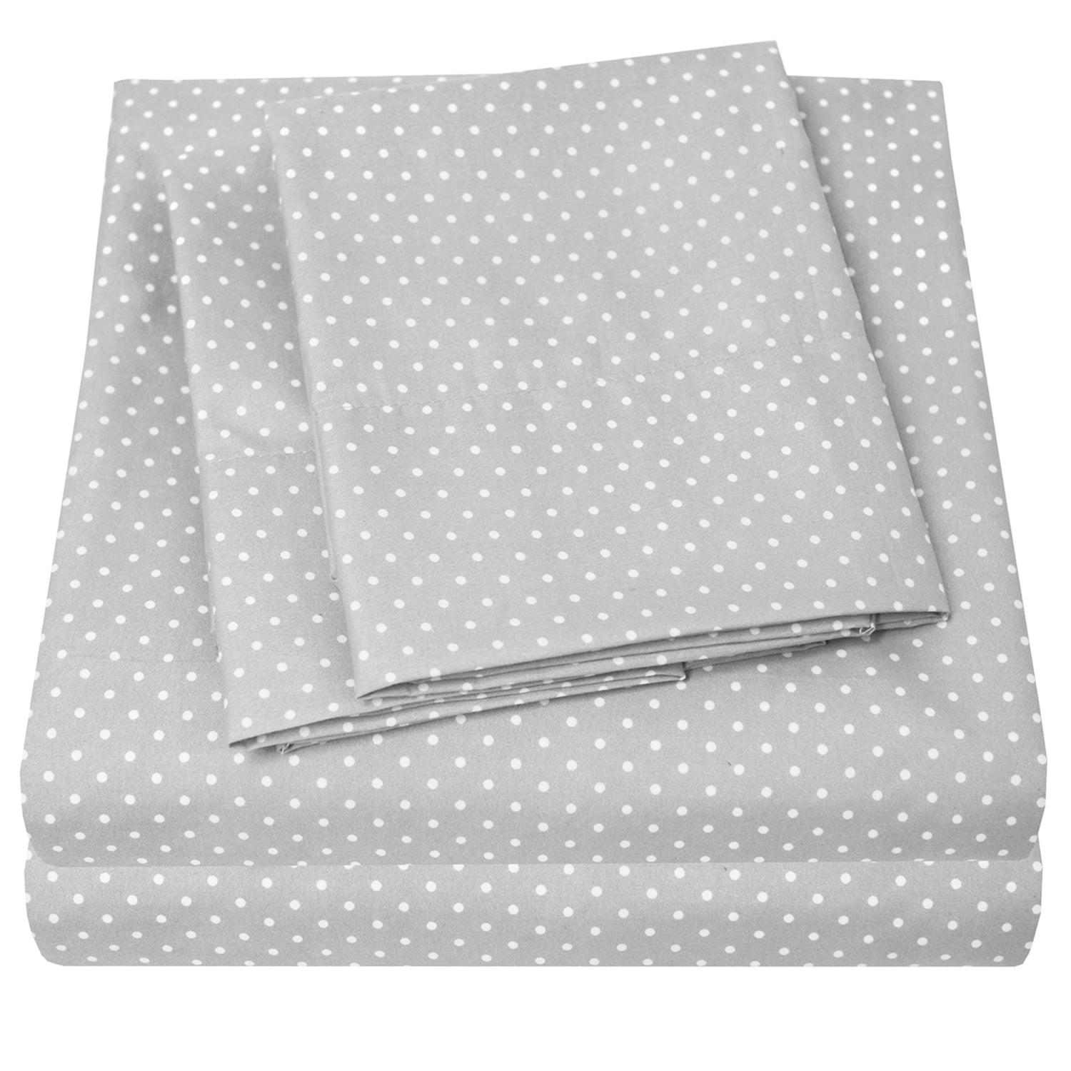 Sweet Home Collection 1800 Series Pin Dot Print Microfiber Sheet Set - Queen